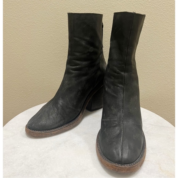 FREE PEOPLE Marquis Black Soft Leather Heel Boots in Size 41 - Picture 5 of 8